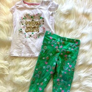 Toddler Girls St. Patty’s Day Outfit 2T